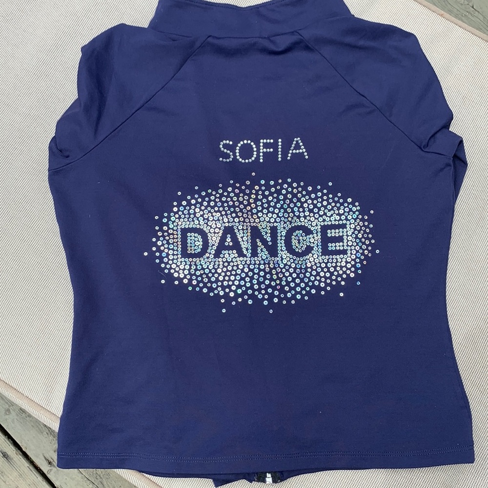 CUSTOM RHINESTONE DANCEZIP UP JACKET